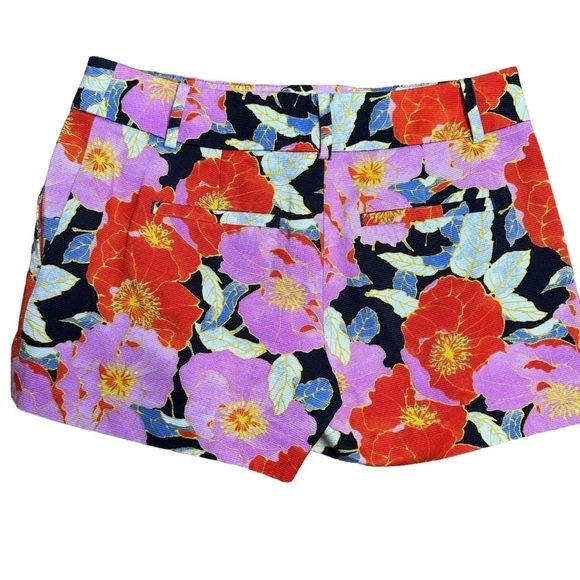 LOFT The Riviera Short purple and orange floral shorts 2 - Picture 3 of 5